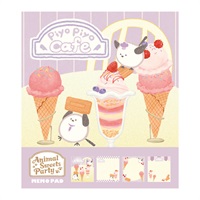 Animal Sweets Party メモパッド(ピヨピヨカフェ)