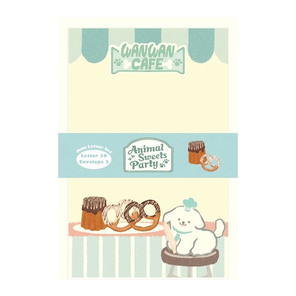 Animal Sweets Party ミニレターセット(ワンワンカフェ)