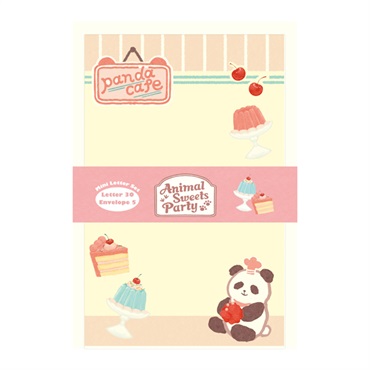 Animal Sweets Party ミニレターセット(パンダカフェ)