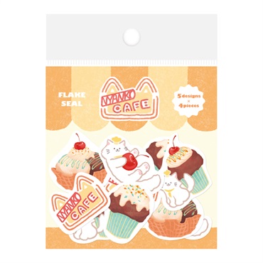 Animal Sweets Party フレークシール(ニャンコカフェ)