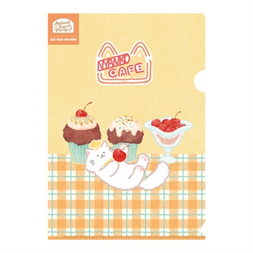 Animal Sweets Party A5クリアファイル(ニャンコカフェ)