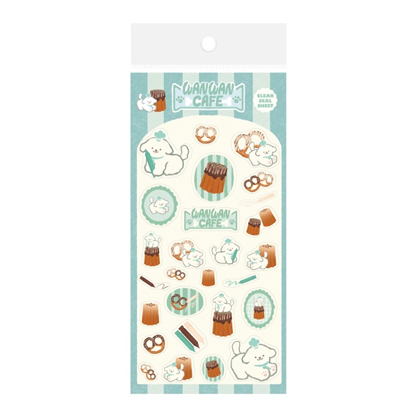 Animal Sweets Party クリアシールシート(ワンワンカフェ)