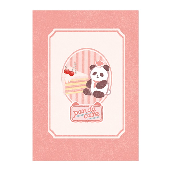 Animal Sweets Party 中綴じノート(パンダカフェ)