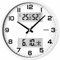 マグ　掛時計　ダブルポスト(ホワイト)