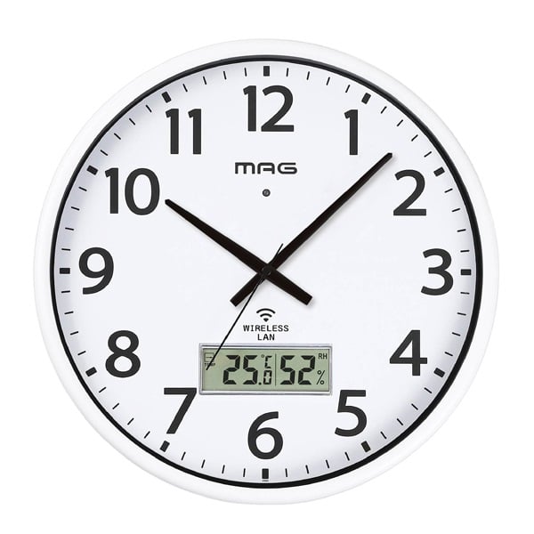 マグ 無線LAN掛時計 温湿度計付 | イオンスタイルオンライン 衣料品
