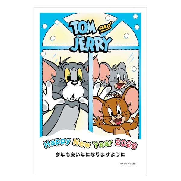 のりたま レオ・ロー A4ポスター+ポストカード・ポストカード・手幅・栞 年賀はがき トムとジェリー お年玉付き年賀はがき イラスト印刷済
