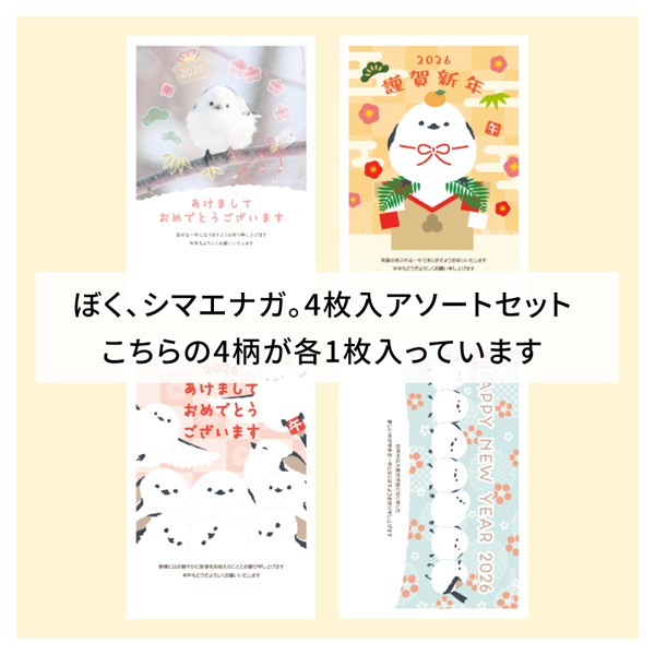 年賀はがき ぼく、シマエナガ。 お年玉付き年賀はがき イラスト印刷済