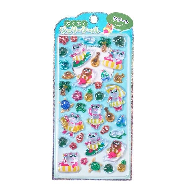 ぷくぷくジェリーシール　ナツパンダ　リゾート(リゾート)