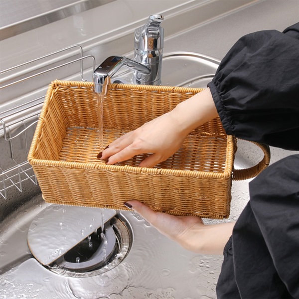 キッチンバスケット 不二貿易 洗えるバスケット ハンドル付き | イオンスタイルオンライン