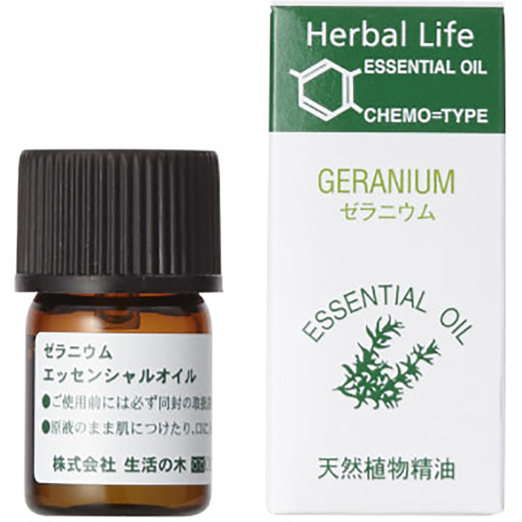 エッセンシャルオイル ゼラニウム 3ml 生活の木 | イオンスタイル