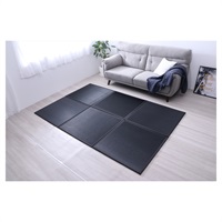 ユニット畳 PPスカッシュ(ブラック-単品（1枚入り）)