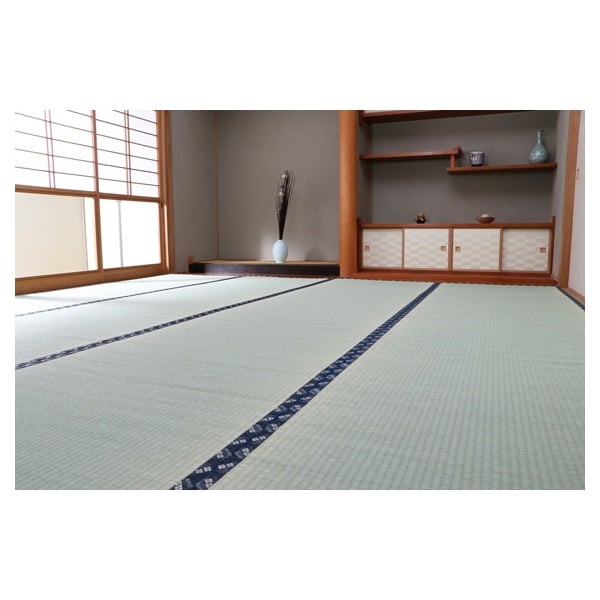 国産　い草糸引織上敷　梅花(6畳-本間)