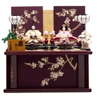 久月 親王収納飾り「紫桜」 4960282394128 ひな人形 雛人形 | イオン