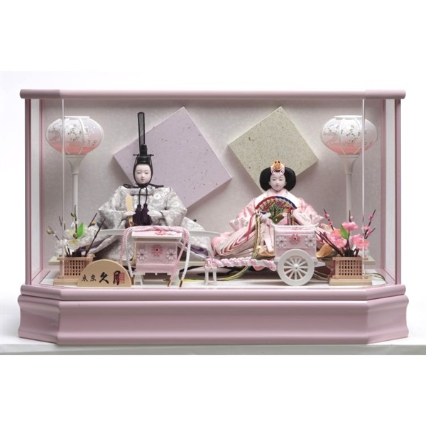 お値下げしました。久月ケース入り雛人形 久月 親王ケース飾り「円形 凛」 4960282394388 ひな人形 雛人形