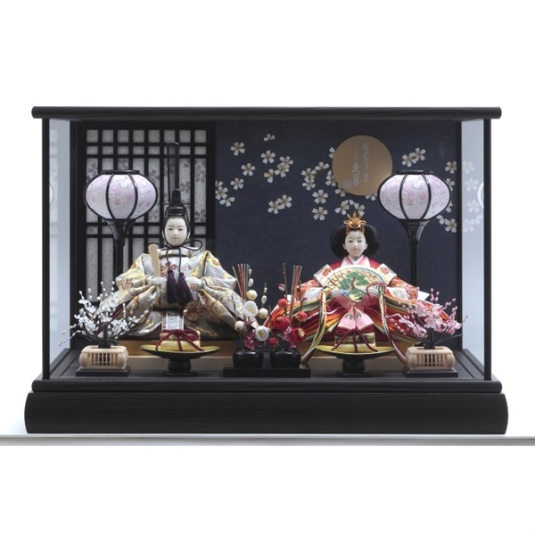 久月 親王ケース飾り「桜月夜」 4960282394265 ひな人形 雛人形