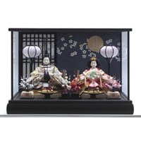 久月 親王ケース飾り「桜月夜」 4960282394265 ひな人形 雛人形