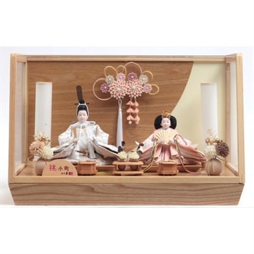 久月 親王ケース飾り「桃小町 彩葉」 4960282394326 ひな人形 雛人形