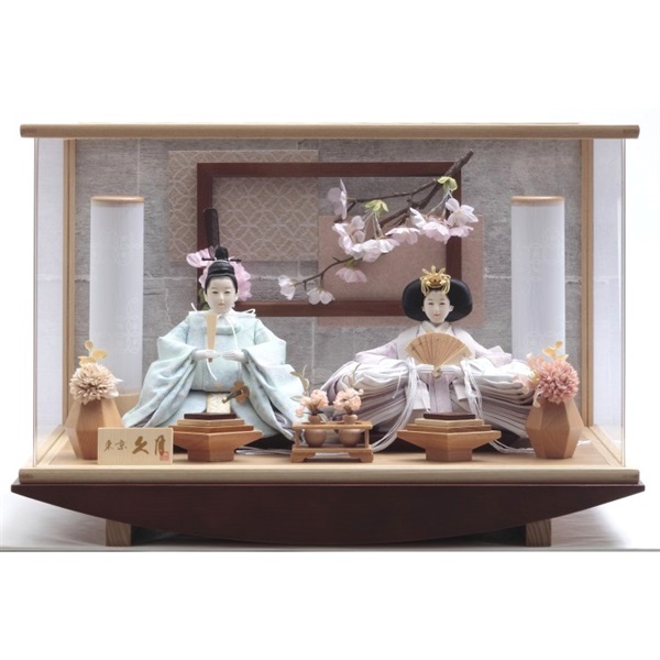 久月 親王ケース飾り「花つむぎ」 4960282394340 ひな人形 雛人形