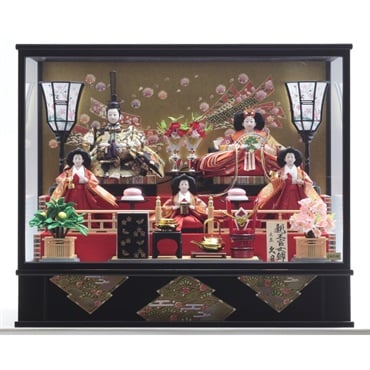 久月 雛人形 金彩吉祥 五人ケース飾り ひな人形　4960282385287 久月 五人ケース飾り「金彩吉祥」 4960282394357 ひな人形 雛人形