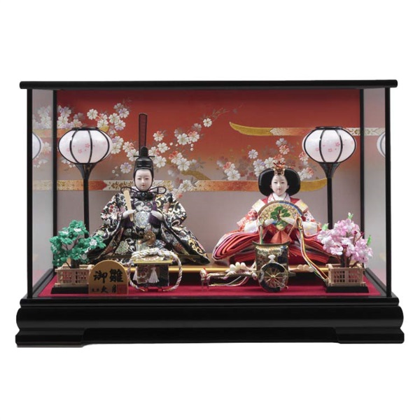 久月 親王ケース飾り「涼葉」 4960282394401 ひな人形 雛人形 | イオン