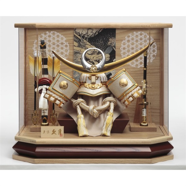 久月 兜ケース飾り「黒龍 (こくりゅう) 」 五月人形 かぶと コンパクト