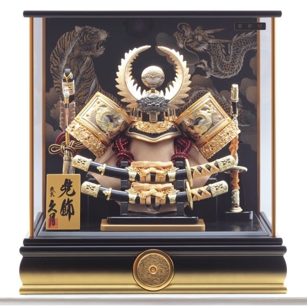 久月 兜ケース飾り「龍虎徳川」 4960282587742 五月人形 | イオン