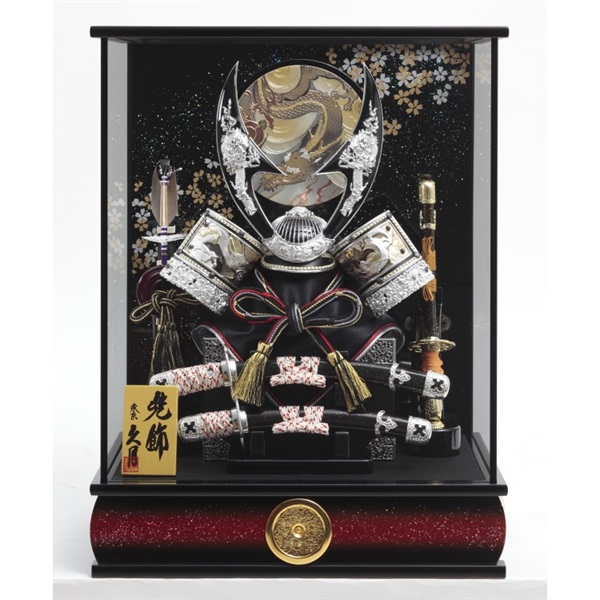 久月 兜ケース飾り「薄桜(はくおう)」五月人形 かぶと コンパクト