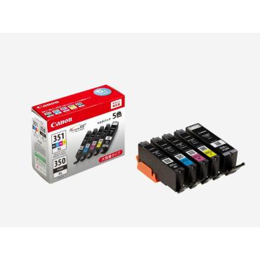 Canon インク カートリッジ BCI-351XL(BK/C/M/Y)+BCI-350XL 5色マルチ