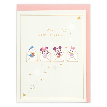 ありがとう 立体カード ディズニー ミッキー＆フレンズ お手紙