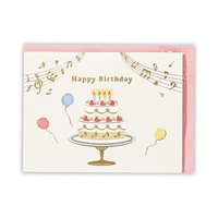 誕生日カード　ケーキ　シャイニーミュージック(816728)