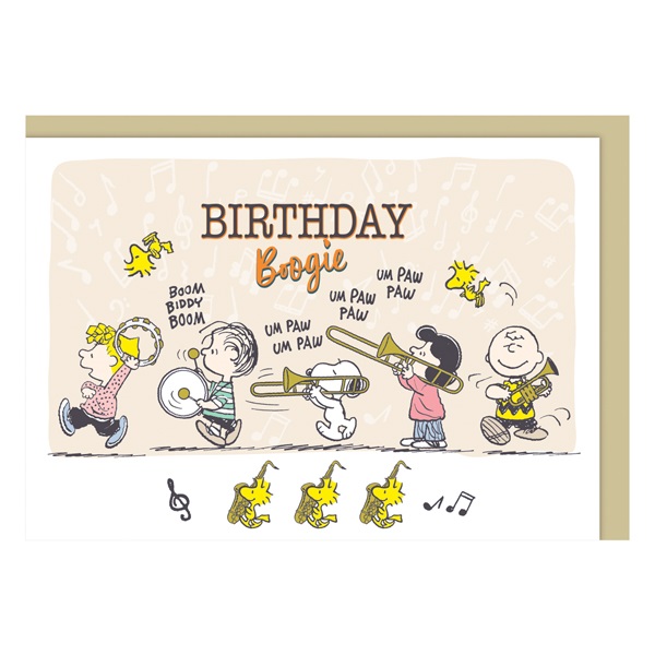 バースデーカード オルゴール スヌーピー ピアノ兄弟III | イオン