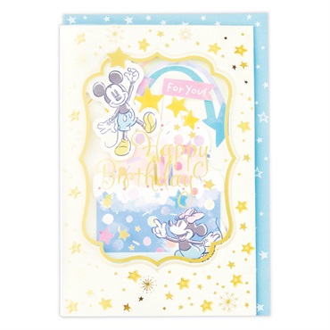 誕生お祝い オルゴールカード ディズニー APET ミッキーマウス＆ミニーマウス