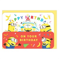 誕生お祝い 立体カード  ミニオンバースディケーキ(844028)