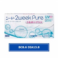 SEED  シード 2ウィーク ピュア うるおいプラス 1箱 6枚入り BC8.6  DIA13.8　コンタクトレンズ　コンタクト 2週間(6枚-－０．００)