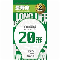 オーム電機　アサヒ 白熱電球 E26 ホワイト　OHM(20形相当)