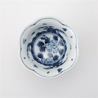 波佐見焼　波千鳥花　花型小付(波千鳥花)