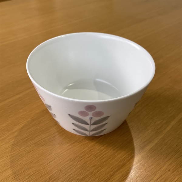 波佐見焼　グレー立花　イージー丼(赤)