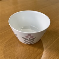 波佐見焼　グレー立花　イージー丼(赤)