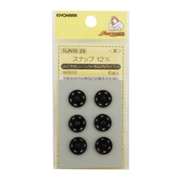 スナップ　6組入(黒)