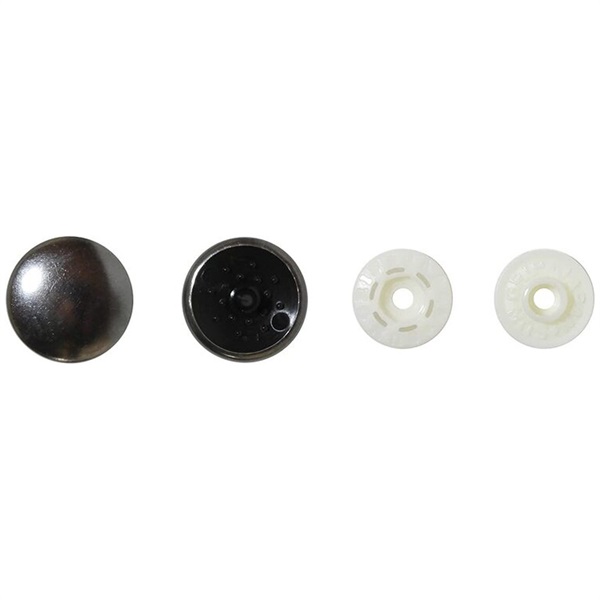 プラスナップメタル(3組入り 直径15mm　黒ニッケル)