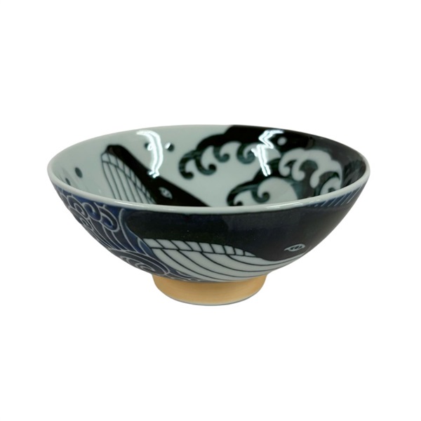美濃焼　大茶碗　白波くじら(茶碗)