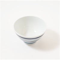 波佐見焼　茶碗　ダブルライン(ブルー)