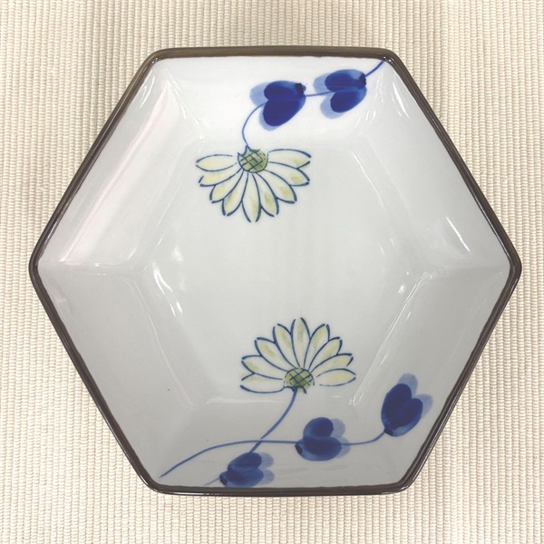 六角菊　皿(中皿)