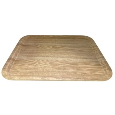 すべりにくい　木製トレイ　カフェ(Ｌ)