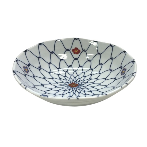 軽量　錦網梅　浅鉢　１６．５ｃｍ(日本製)