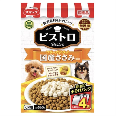 みみ♡断捨離中　ドッグフード ビストロ フリーズドライ 国産ささみ添え 560g スマック | イオン