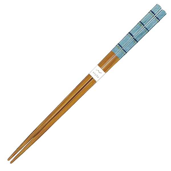 アオバ　若狭塗箸　琴の音　　食洗機対応　22.5cm(ライトブルー)