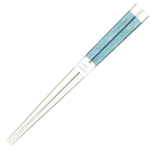 アオバ　若狭塗箸　ピュア　食洗機対応　18.0cm(ライトブルー)