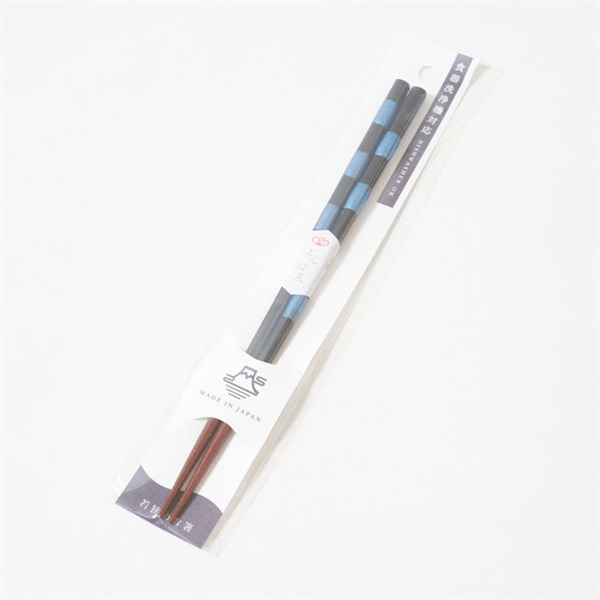 食洗箸　とんぼ玉　光石(ブルー/ブラック-23cm)
