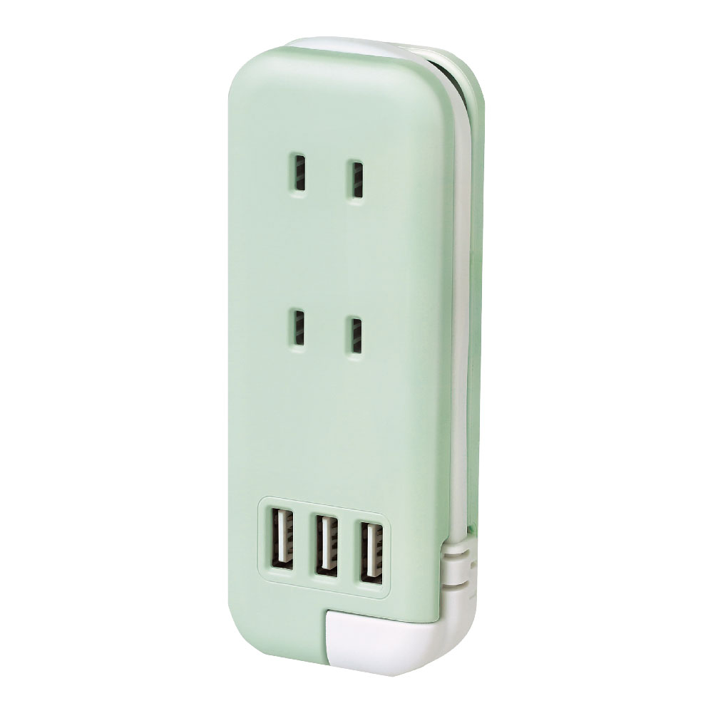 スリム ポータブルコンセント ポーチ付 USB-A(4970116053053)